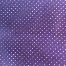 Purple Curtain with Small White Polka Dots