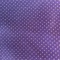 Purple Curtain with Small White Polka Dots