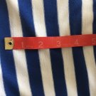 64" wide 4 yards 7" Wide Blue and White Cotton Knit