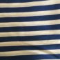 64" wide 4 yards 7" Wide Blue and White Cotton Knit