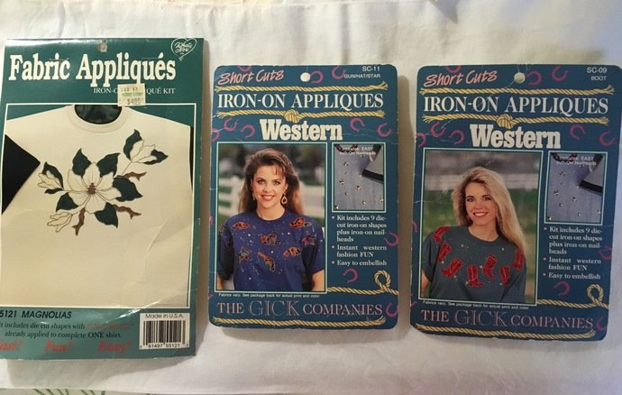3 Unopened Appliqu&Atilde;&copy; Packages