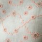 47" wide 1 yard 16" White and Pink Eyelet