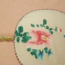 Charming Fan with Red Flower and Blue Butterfly