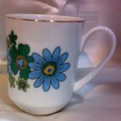 Green and Blue Flowered Creative Japan Mug