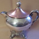 Shabby Chic Silverplated Creamer and Sugar