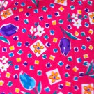 60" wide 1 yard 8 1/2" Pink Knit with Tulips