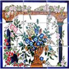 BACKSPLASH FLORAL ARCADES MOSAIC 9 CERAMIC TILES