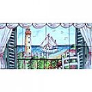 DECORATIVE LIGHT HOUSE VIEW MOSAIC 8 CERAMIC TILES