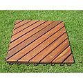 Eucalyptus 12-slat Diagonal Snapping Deck Tile (Set of 10)