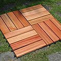 Grooved 4-slat Anti-slip Deck Tiles (Set of 10)