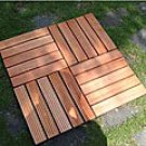 Eucalyptus 5-slat Grooved Deck Tiles (Set of 10)