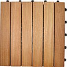 Deck Tile. FSC Eucalyptus. 6 Slat Style. Box of 10