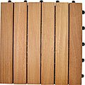 Deck Tile. FSC Eucalyptus. 6 Slat Style. Box of 10
