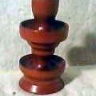 Hand Turned Redwood Double Dish Potpourri Holder Candle Holder