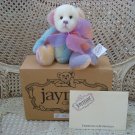 JAYMAR CREATIONS HAPPY 10" MOHAIR RAINBOW COLORED LISA APPLEBEARY ARTIST BEAR