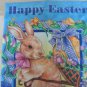 GORGEOUS EASTER BUNNY WITH EGG CART DECORATIVE FLAG *NEW*