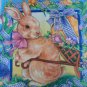 GORGEOUS EASTER BUNNY WITH EGG CART DECORATIVE FLAG *NEW*
