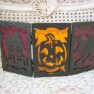 YANKEE CANDLE HALLOWEEN METAL VOTIVE CANDLE HOLDER WITH GLASS CUPS **RETIRED**
