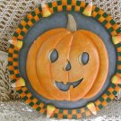 WHIMSICAL DEBBIE MUMM PUMPKIN HALLOWEEN WALL HANGING ** CANDY CORN **