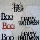 SET OF 6 VINTAGE INSPIRED GLITTER METAL HALLOWEEN ORNAMENTS **SO CUTE**