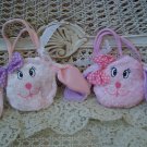 SET OF 2 ADORABLE LITTLE GIRL'S BUNNY WITH BOW MINI EASTER PURSE ***SO CUTE***