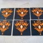 6 HALLOWEEN SKULL GOTHIC ELEGANCE SQUARE PLACE MATS