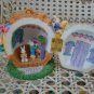 UNIQUE MINIATURE EASTER BUNNY TEAPOT HOUSE #3 *OPENS TO REVEAL INSIDE SCENE*