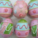 SET OF 12 SPARKLING GLITTER RESIN EASTER EGGS SET #1  **DAZZLING**