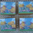 SET OF 4 SHABBY VINTAGE STYLE EASTER CHICK BOXES DECORATED WITH GLITTER *PRETTY*