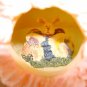 FAUX EASTER LARGE PANORAMA SUGAR EGG WITH BUNNY INSIDE *NEW IN BOX*