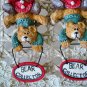 2 BEAR COLLECTOR CHRISTMAS ORNAMENTS STACK OF BEARS  **SO CUTE** *NEW*