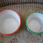 2 HALLOWEEN CERAMIC POTS WITH PUMPKINS GHOSTS CANDY CORN **SO CUTE**
