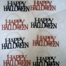 SET OF 8  HAPPY HALLOWEEN  GLITTER METAL HALLOWEEN ORNAMENTS **SO CUTE**