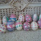 ADORABLE SET OF 13 EASTER EGG ORNAMENTS **SO CUTE**