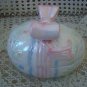BEAUTIFUL OPALESCENT EASTER EGG CERAMIC BOX WITH BOW ***SO CUTE FOR EASTER***