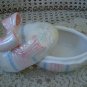 BEAUTIFUL OPALESCENT EASTER EGG CERAMIC BOX WITH BOW ***SO CUTE FOR EASTER***