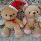 SET OF 2 CHERISHED TEDDIES CHRISTMAS BEANIE BEARS  ****SO CUTE*****