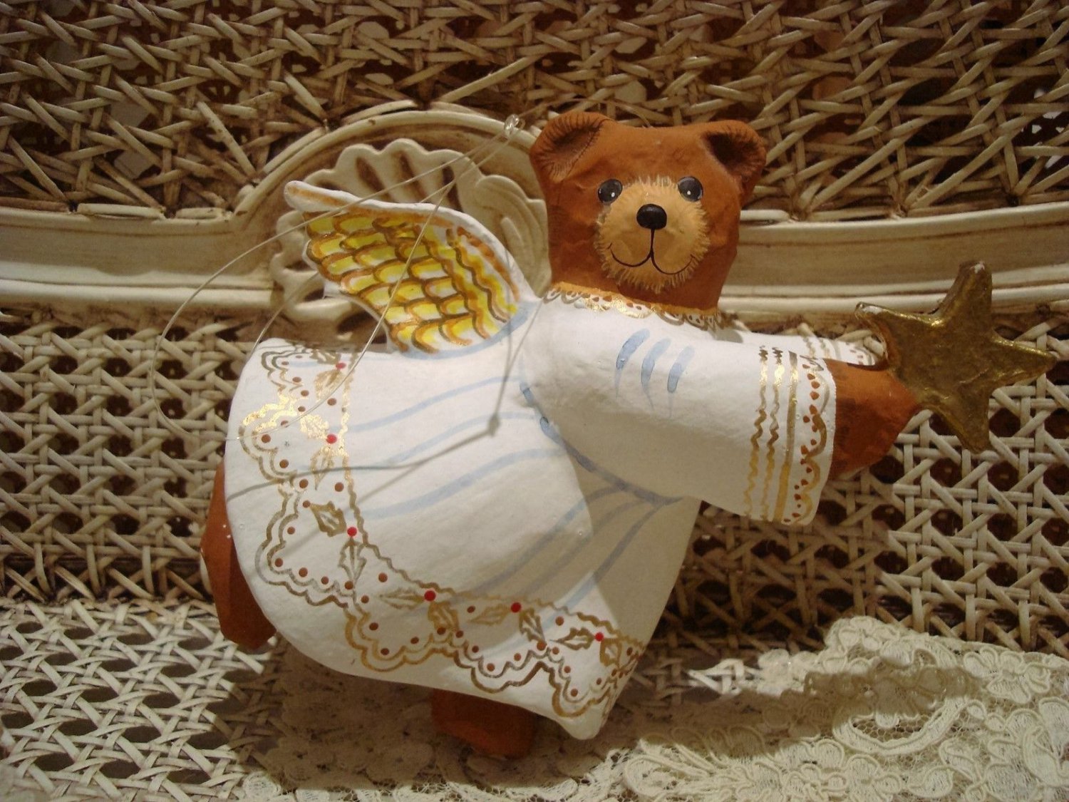 paper mache teddy bear