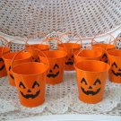 10 CUTE HALLOWEEN METAL PUMPKIN FACE PAILS ORNAMENTS ***SO CUTE***