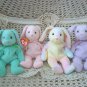 SET OF 4 ADORABLE TY EASTER BUNNIES BEANIE BABIES ***RETIRED***