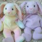 SET OF 4 ADORABLE TY EASTER BUNNIES BEANIE BABIES ***RETIRED***