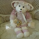 TILLY COLLECTIBLES 24" TALL ADORABLE BEAR WITH PRETTY LACE ACCENTED OUTFIT *NEW*