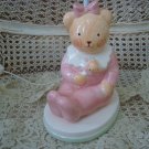 CHARPENTE PINK TEDDYBEAR CERAMIC LAMP *WONDERFUL FOR BABY OR LITTLE GIRL'S ROOM*