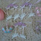 ADORABLE SET OF 7 EASTER ORNAMENTS INCLUDES GLASS HAND PAINTED EGGS & MORE