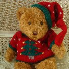 ADORABLE 15" TALL BEAR IN CHRISTMAS TREE SWEATER ***SO CUTE*** NEW