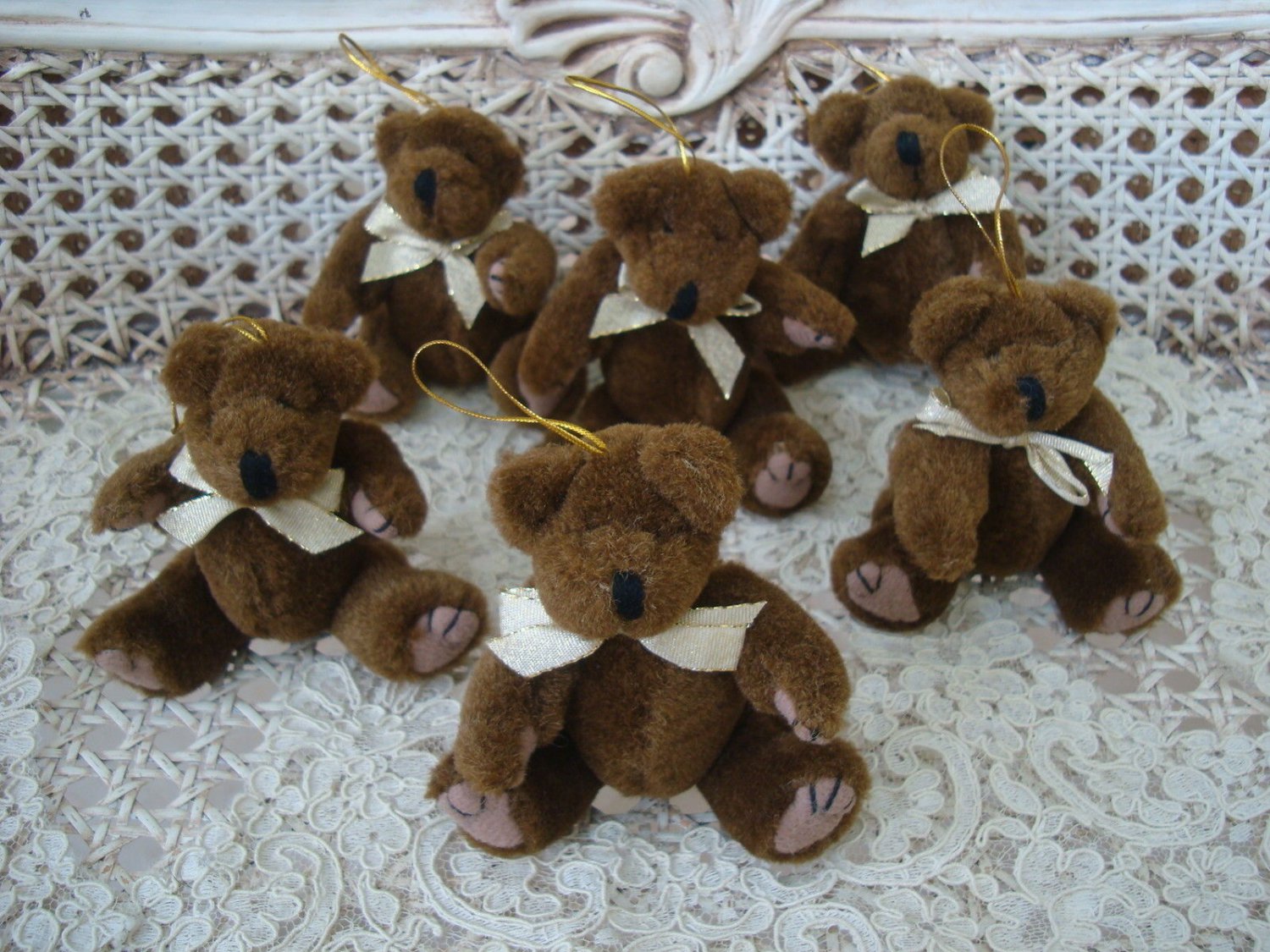 plush teddy bear christmas ornaments