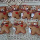 HALLMARK SET OF 7 RETIRED TEDDY BEAR CHRISTMAS ORNAMENTS ***SO CUTE***