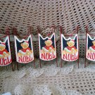5 ADORABLE NOEL SANTA BEAR METAL SLEIGH CHRISTMAS ORNAMENTS **NEW** *SO CUTE*