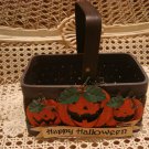 RARE MIDWEST IMPORTERS HAPPY HALLOWEEN PUMPKIN BASKET **NEW**