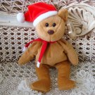 TY CHRISTMAS SANTA BEANIE BEAR RETIRED *NEW*